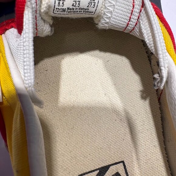 Vans OTW Rally Classic Slip On Sneakers Blue Gray Yellow Red Checkerboard - 9.5 - Picture 8 of 10